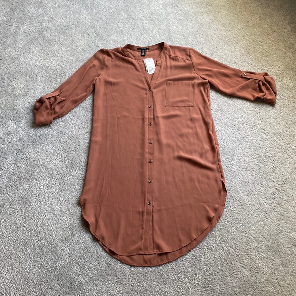 Super cute shirt/blouse dress